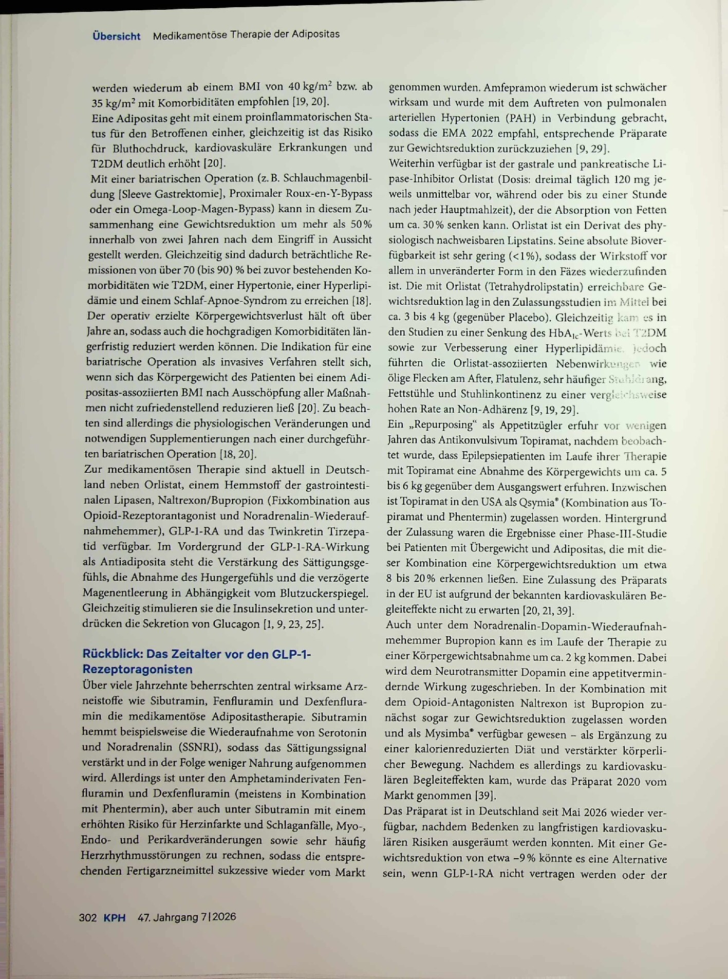 Vorschauseite 3: Medikamentöse Therapie der Adipositas – Status quo und Perspektiven