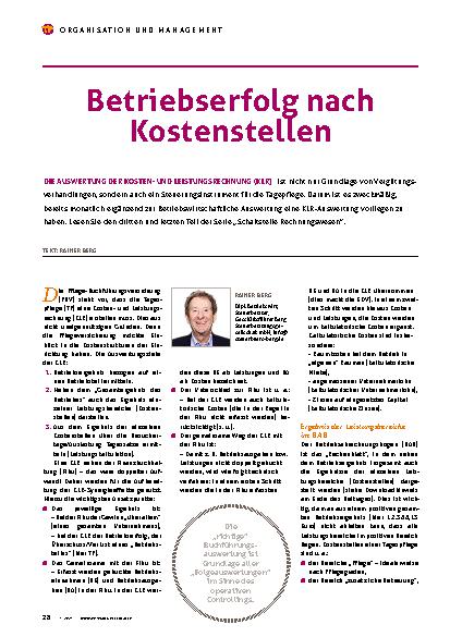 Vorschauseite 1: Betriebserfolg nach Kostenstellen