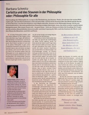 Vorschauseite 1: Carlotta und das Staunen in der Philosophie oder: Philosophie für alle