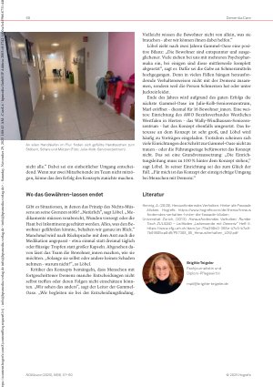 Vorschauseite 4: Ein Ort, an dem Menschen mit Demenz einfach sein dürfen Die „Gammel-Oase“ – ein alternatives Betreuungskonzept bei fortgeschrittener Demenz