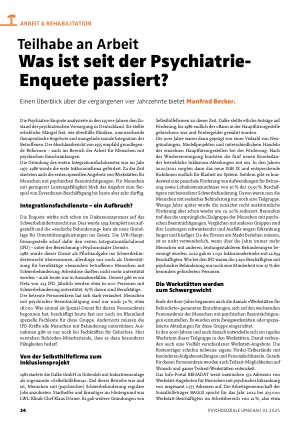 Vorschauseite 1: Teilhabe an Arbeit Was ist seit der Psychiatrie- Enquete passiert?