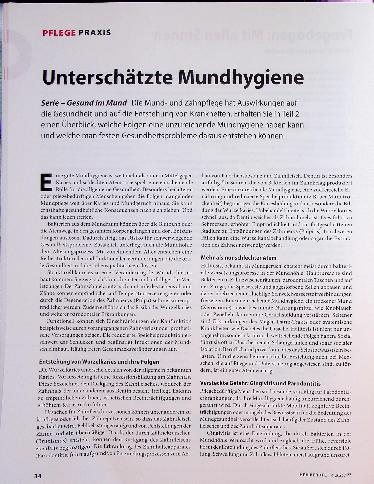 Vorschauseite 1: Unterschätzte Mundhygiene