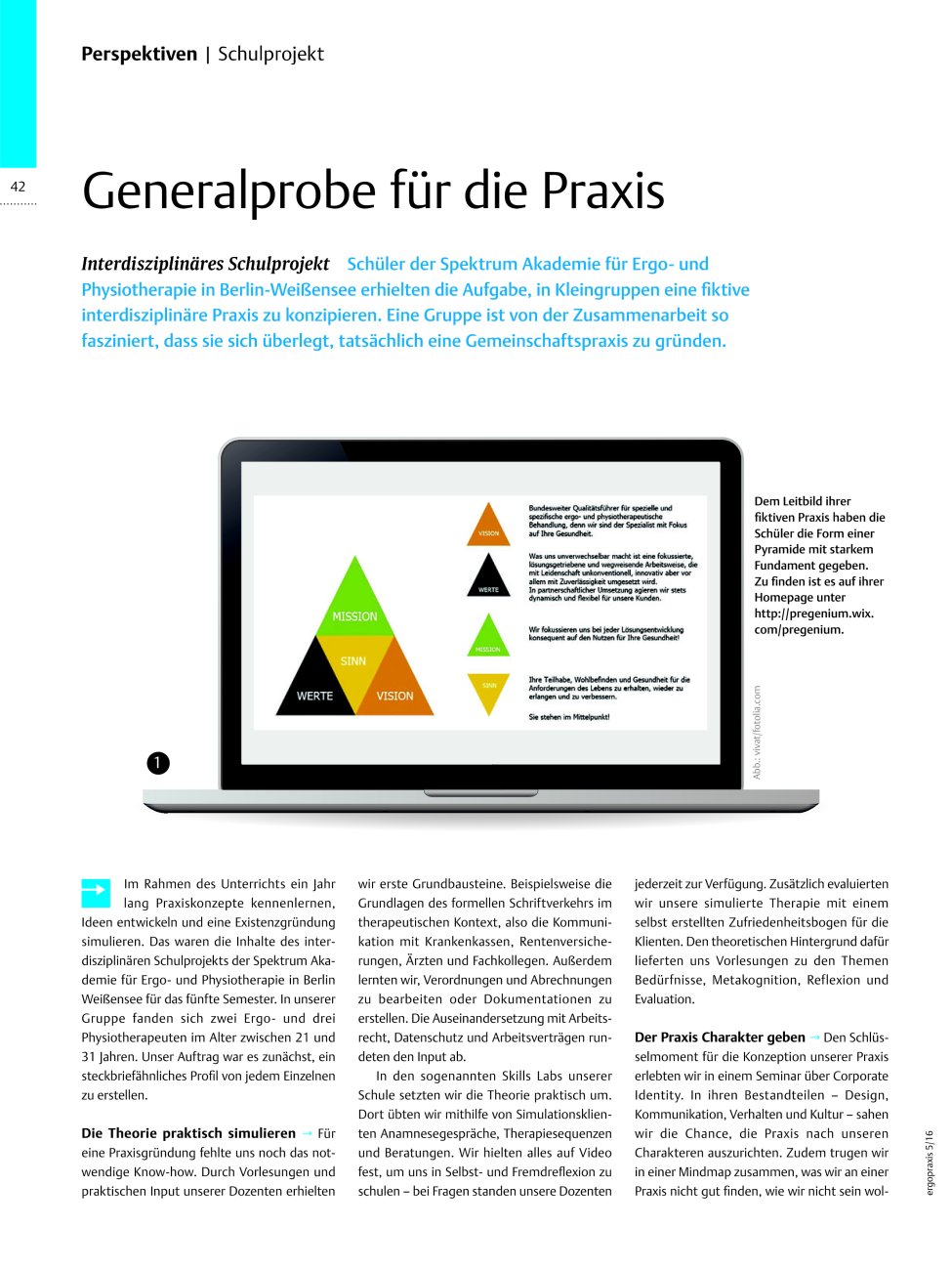 Vorschauseite 1: Generalprobe für die Praxis? Interdisziplinäres Schulprojekt