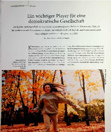 Vorschauseite 1: Ein wichtiger Player für eine demokratische Gesellschaft