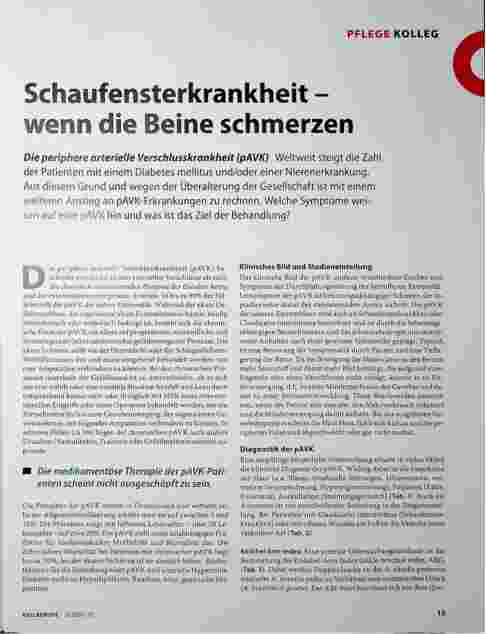 Vorschauseite 1: Schaufensterkrankheit - wenn die Beine schmerzen