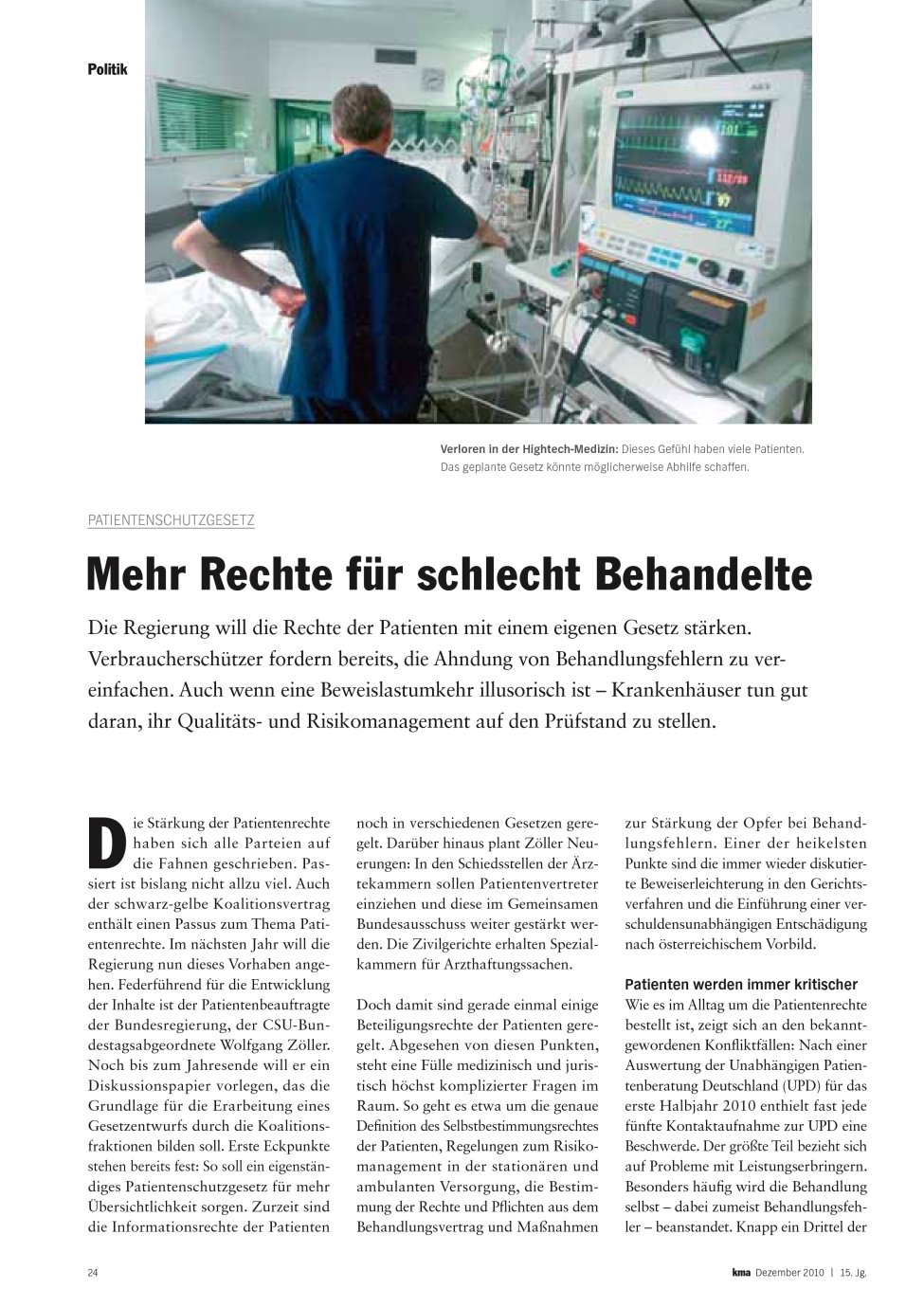 Vorschauseite 1: Mehr Rechte für schlecht Behandelte