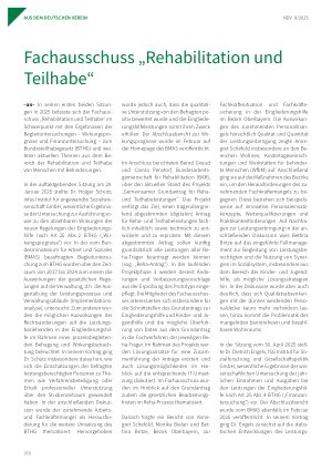 Vorschauseite 1: Fachausschuss „Rehabilitation und Teilhabe“