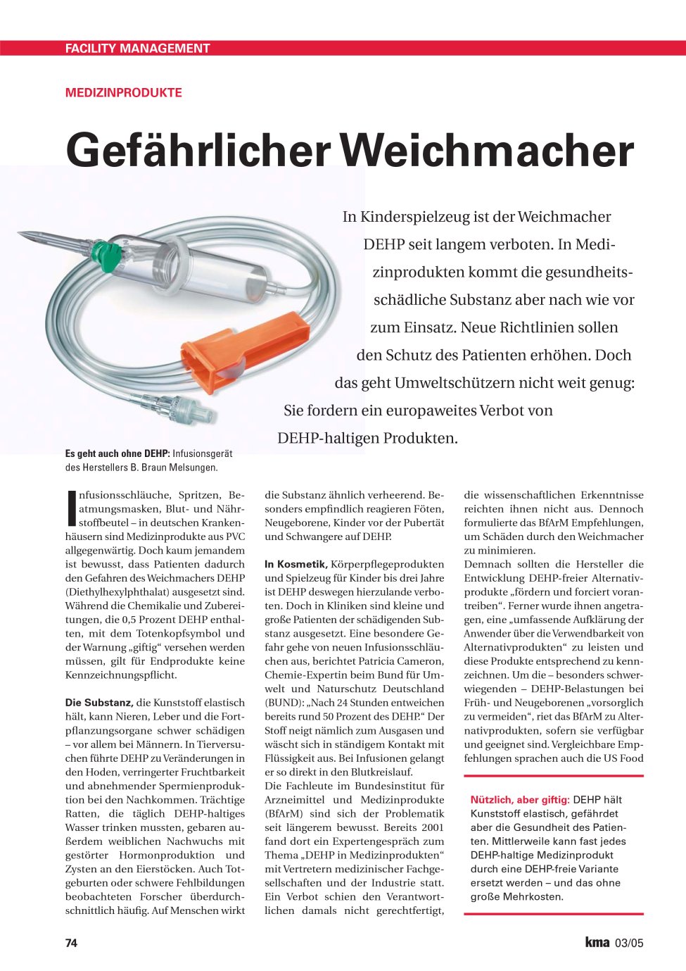 Vorschauseite 1: Gefährlicher Weichmacher