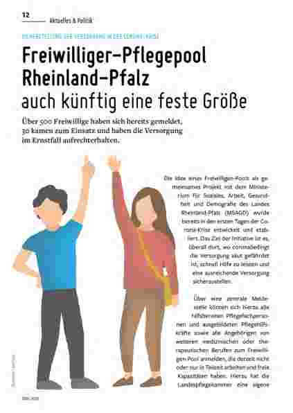 Vorschauseite 1: Freiwilliger Pflegepool Rheinland-Pfalz auch künftig eine feste Größe