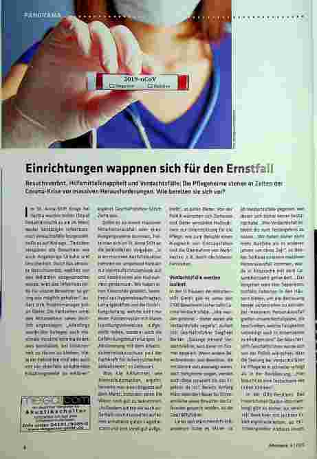 Vorschauseite 1: Einrichtungen wappnen sich für den Ernstfall