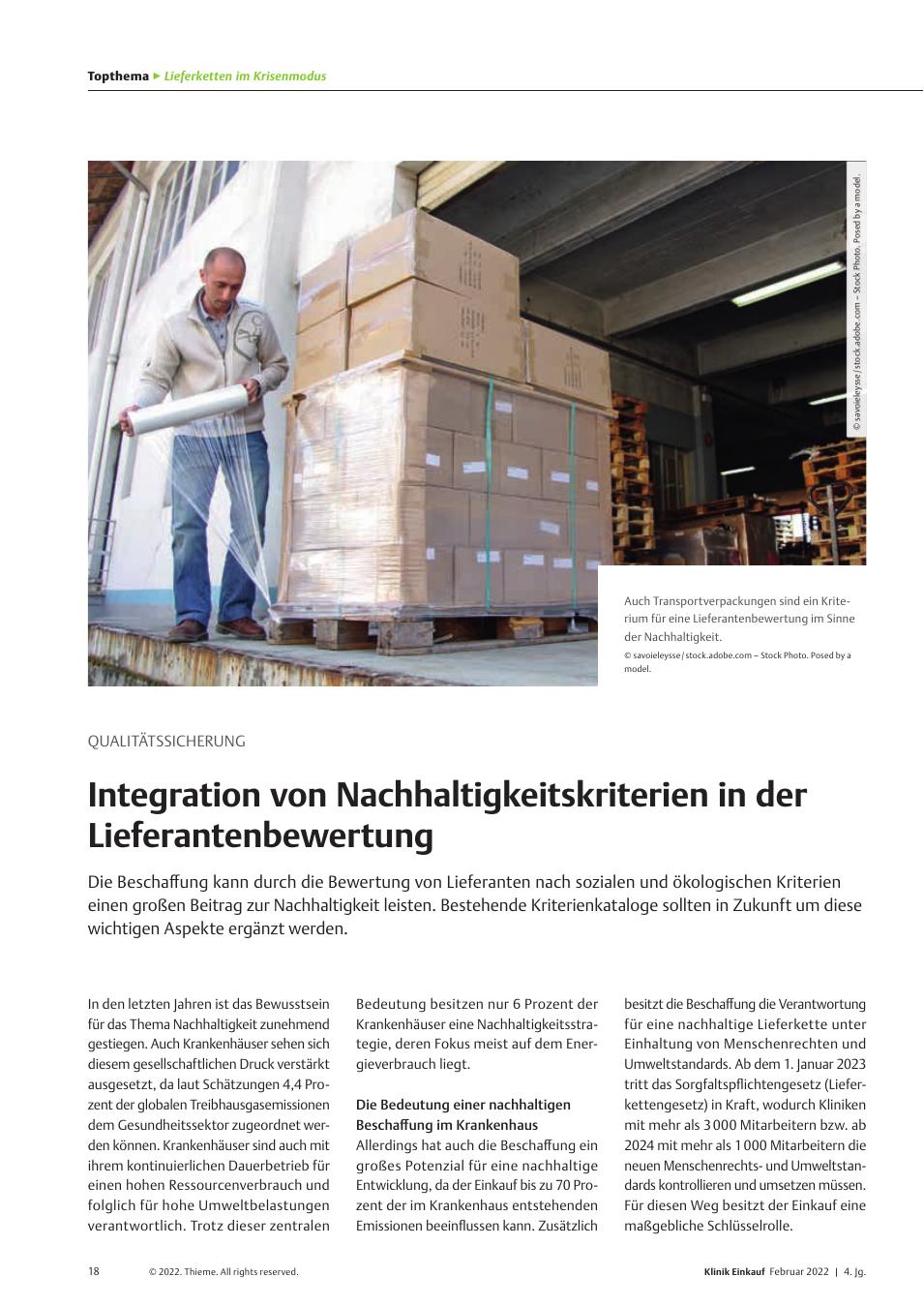 Vorschauseite 1: Qualitätssicherung: Integration von Nachhaltigkeitskriterien in der Lieferantenbewertung