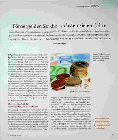 Vorschauseite 1: Fördergelder für die nächsten sieben Jahre