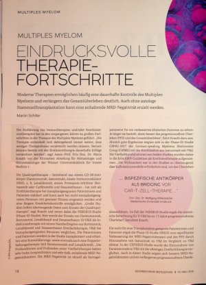 Vorschauseite 1: Multiples Myelom Eindrucksvolle Therapie-Fortschritte