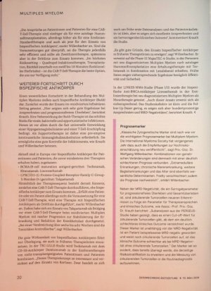 Vorschauseite 3: Multiples Myelom Eindrucksvolle Therapie-Fortschritte