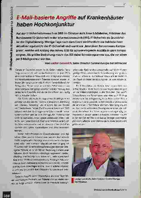 Vorschauseite 1: E-Mail-basierte Angriffe auf Krankenhäuser I haben Hochkonjunktur