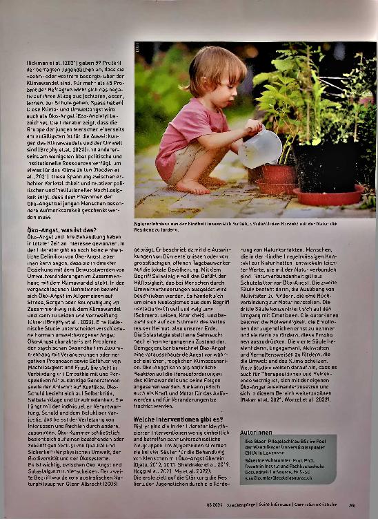Vorschauseite 2: Klimakrise und psychische Gesundheit: Öko-Angst - eine Ressource?