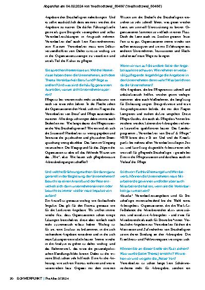 Vorschauseite 3: Interview mit Silke Güttler von der berufundfamilie Service GmbH