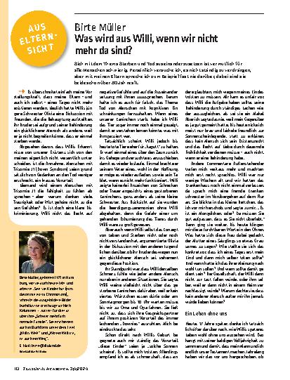 Vorschauseite 1: Was wird aus Willi, wenn wir nicht mehr da sind?