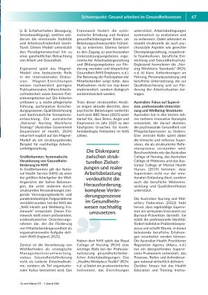 Vorschauseite 2: Gesundheitsförderliche Arbeitsbedingungen in der Pflege Internationale Modelle und Best Practice Beispiele aus Großbritannien und Australien