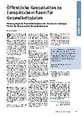 Vorschauseite 1: Öffentliche Konsultation zum Europäischen Raum für Gesundheitsdaten