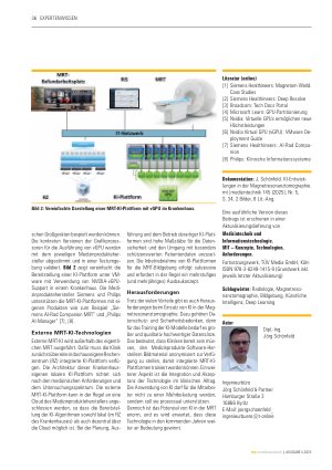 Vorschauseite 3: Aus der Klinik KI-Entwicklungen in der Magnetresonanztomographie