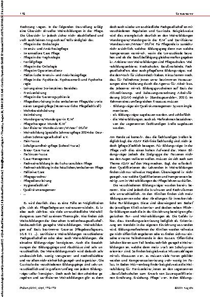 Vorschauseite 2: WEITERBILDUNG Status quo – Bedarfe – Perspektiven
