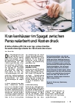 Vorschauseite 1: Krankenhäuser im Spagat zwischen Personalarbeit und Kostendruck