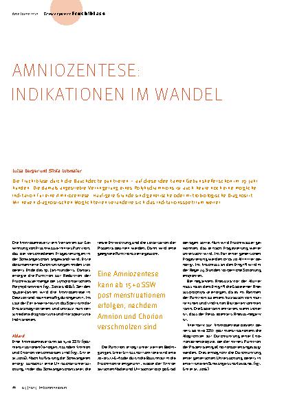Vorschauseite 1: Amniozentese: Indikationen im Wandel