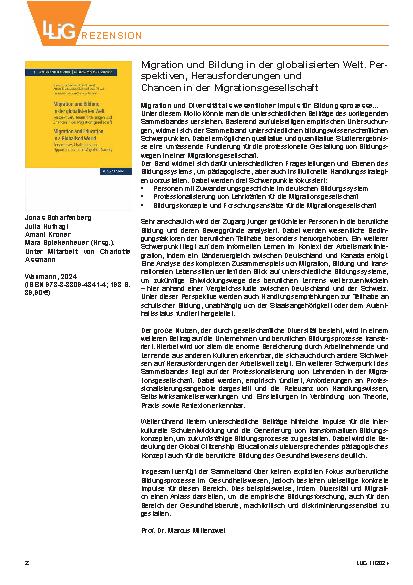 Vorschauseite 1: Migration und Bildung in der globalisierten Welt. Perspektiven, Herausforderungen und Chancen in der Migrationsgesellschaft.