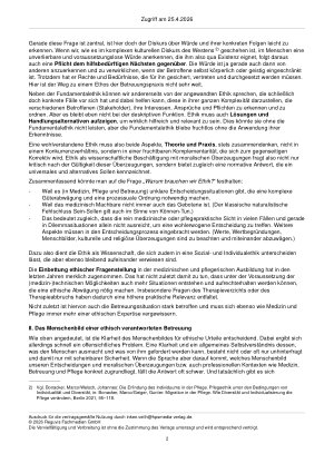 Vorschauseite 2: Plötzlich und unerwartet – Ethische Herausforderungen im Kontext der rechtlichen Betreuung von Schlaganfallpatienten