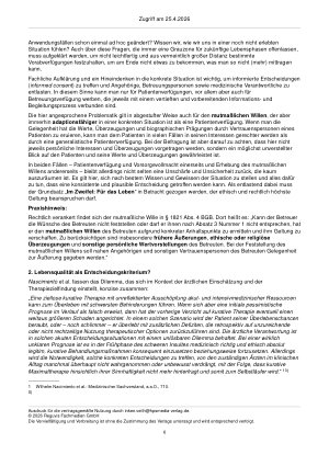 Vorschauseite 6: Plötzlich und unerwartet – Ethische Herausforderungen im Kontext der rechtlichen Betreuung von Schlaganfallpatienten