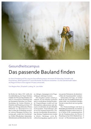 Vorschauseite 1: Gesundheitscampus Das passende Bauland finden
