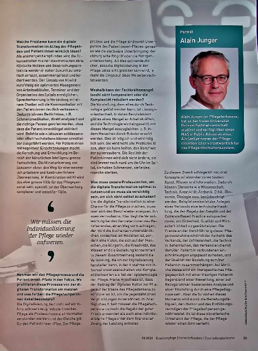 Vorschauseite 2: Digitalisierung in der Pflege