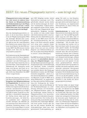 Vorschauseite 1: BEEP: Ein neues Pflegegesetz kommt – was bringt es?
