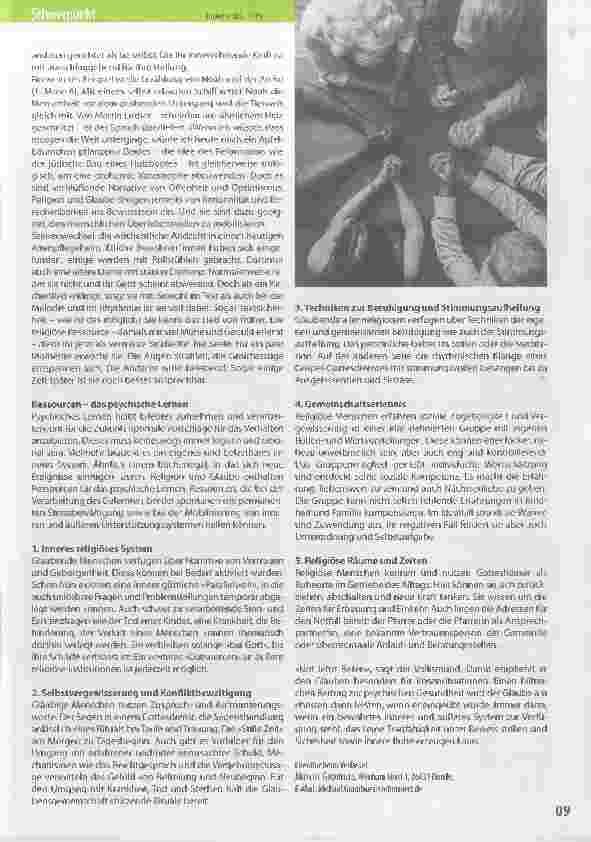 Vorschauseite 2: Der religiöse Glaube - eine Ressource für die psychische Gesundheit?