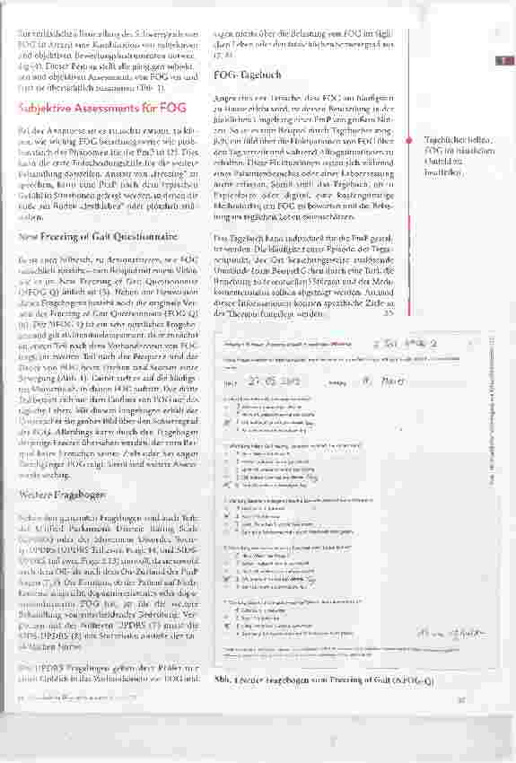 Vorschauseite 3: Freezing of Gait bei Morbus Parkinson: Messen subjektive und objektive Assessments.