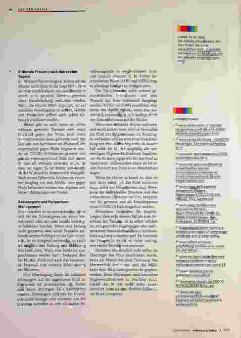 Vorschauseite 2: Coronavirus/COVID-19 und Stillen: aktuelle internationale Empfehlungen