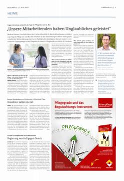 Vorschauseite 1: „Unsere Mitarbeitenden haben Unglaubliches geleistet."