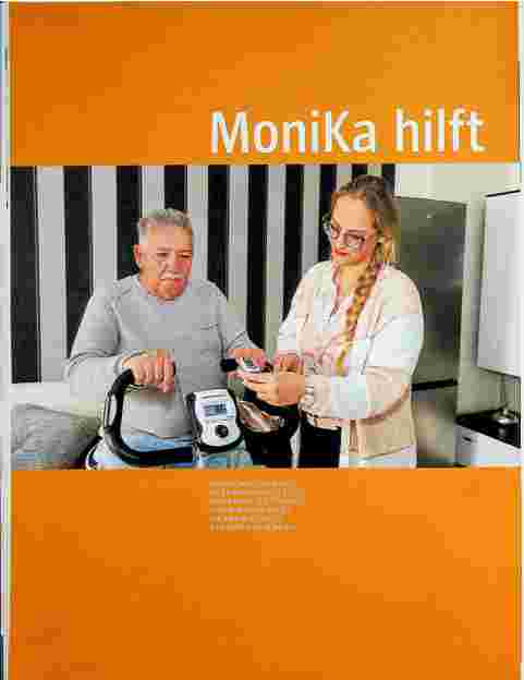 Vorschauseite 1: Monika hilft chronisch Kranken.