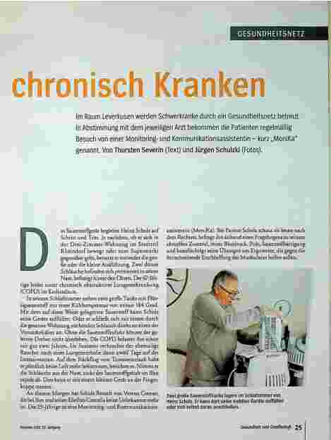 Vorschauseite 2: Monika hilft chronisch Kranken.