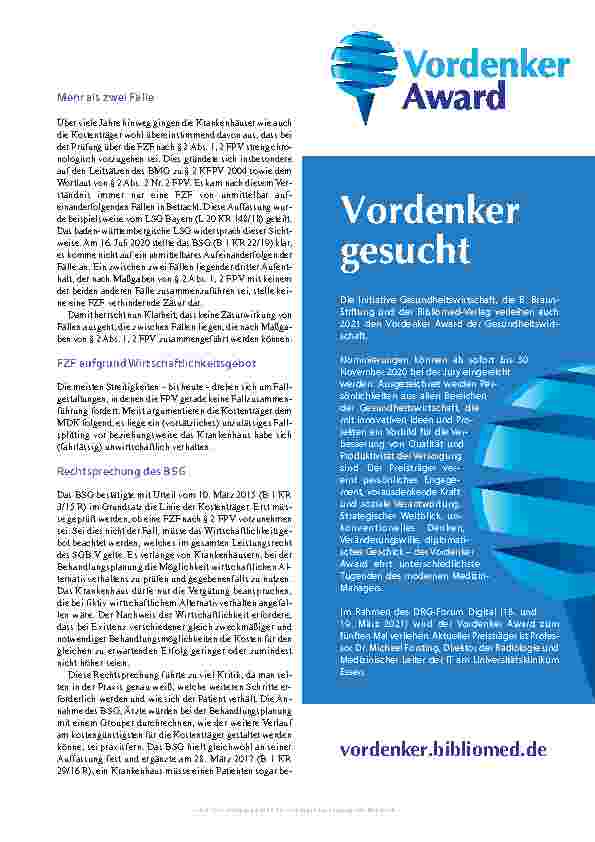 Vorschauseite 2: Fallzusammenführung Streit ohne Ende?