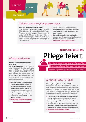 Vorschauseite 1: Pflege feiert und fordert