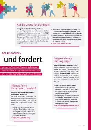 Vorschauseite 2: Pflege feiert und fordert
