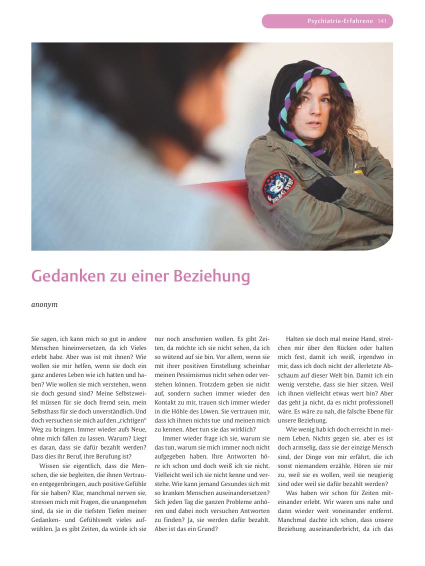 Vorschauseite 1: Gedanken zu einer Beziehung