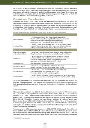 Vorschauseite 3: Was weißt du schon über Pflegedinge? Eine qualitative Studie zur Ist-Stand Analyse des Erfahrungswissens Pflegelernender im dritten Ausbildungsdrittel am Beispiel des Fixierpflast…