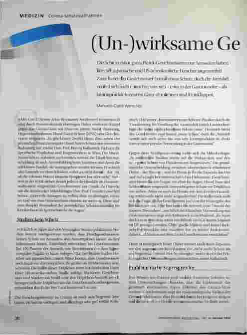 Vorschauseite 1: (Un-)wirksame Gesichtsvisiere