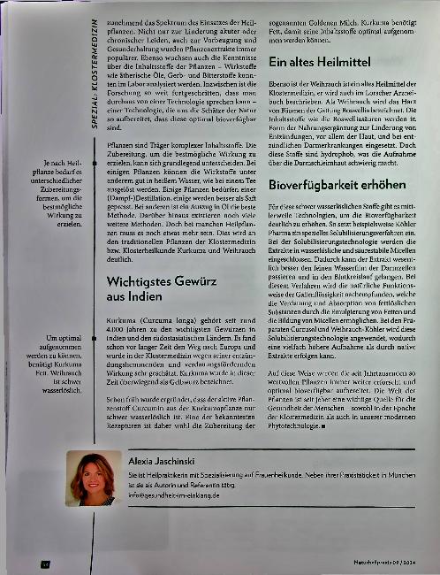Vorschauseite 2: Altes Wissen, neue Methoden | Weihrauch und Kurkuma in der modernen Phytotherapie