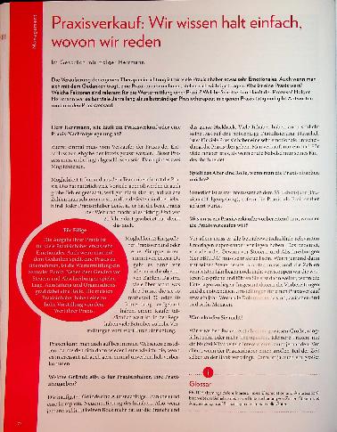 Vorschauseite 1: Praxisverkauf: Wir wissen halt einfach, wovon wir reden.