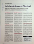 Vorschauseite 1: Krebstherapie besser mit Gütesiegel