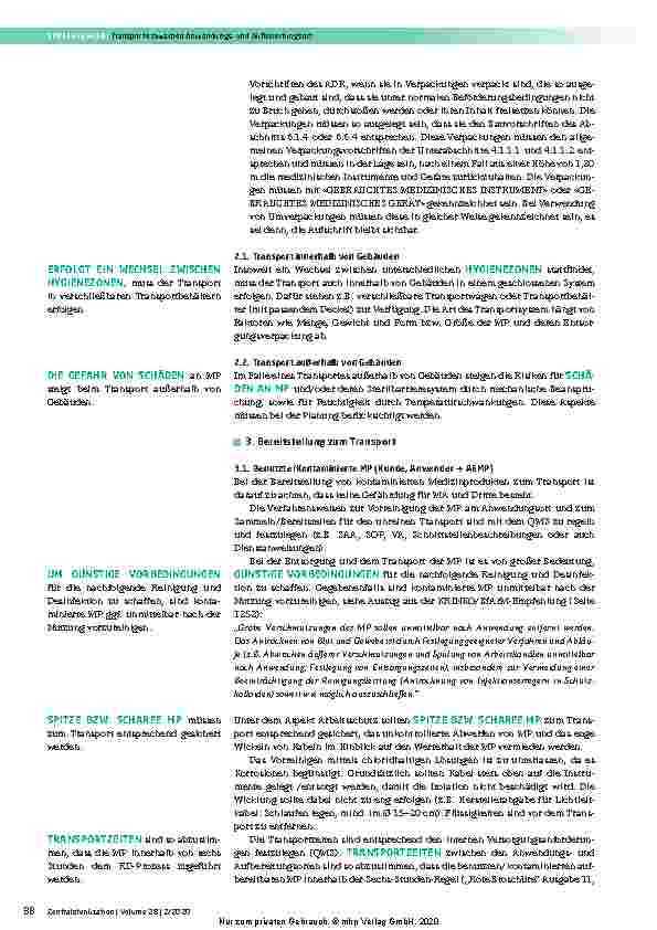 Vorschauseite 3: Transporte zwischen Anwendungsund Aufbereitungsorten